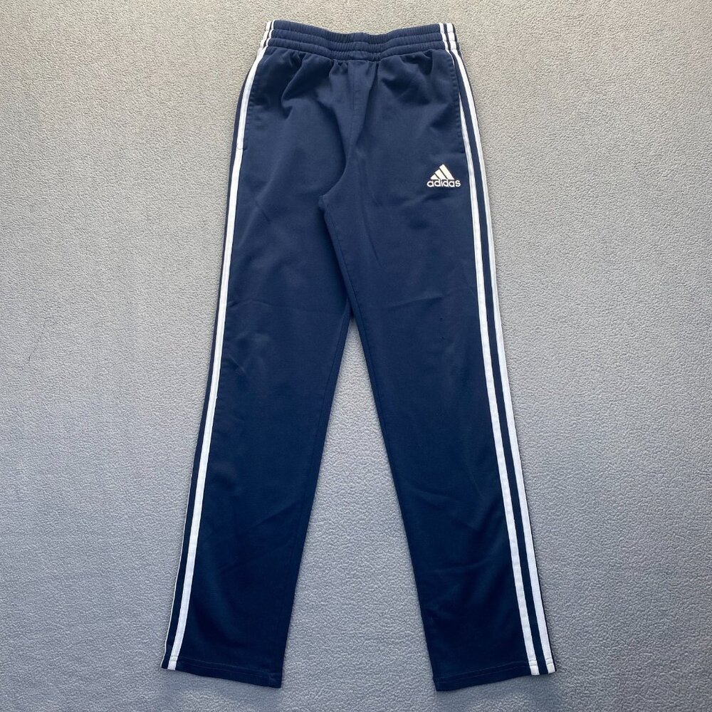 Adidas Boys Blue Athletic Pants  Blue Pockets,Pull‎ On,Size Large ( 14-16)